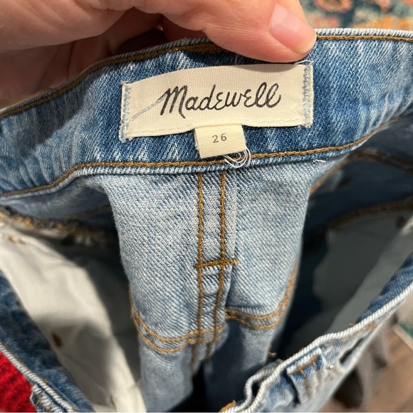 Madewell Skirt Women's 26 Rigid Denim A-Line Mini Cutout Edition K0068 - Picture 7 of 9